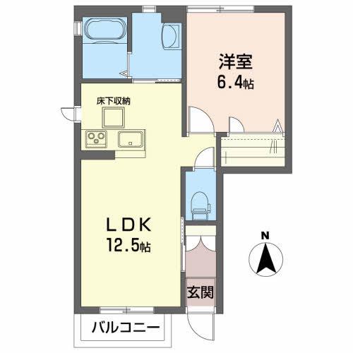 メゾンミュウ(1LDK/1階)の間取り写真