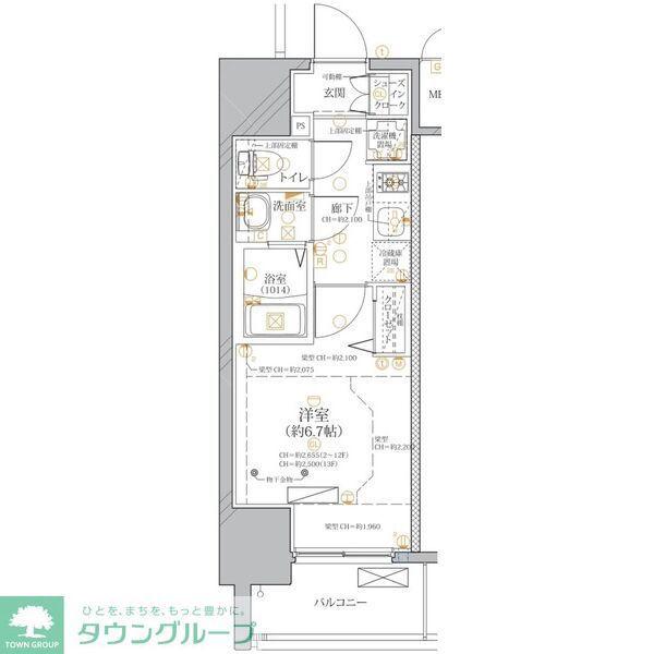 ディアレイシャス浅間町ステーションフロント(1K/13階)の間取り写真