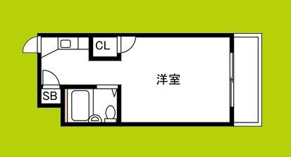メゾンドール蒲生(ワンルーム/5階)の間取り写真