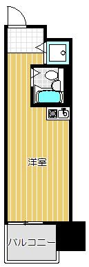 菱和パレス旗の台(ワンルーム/6階)の間取り写真