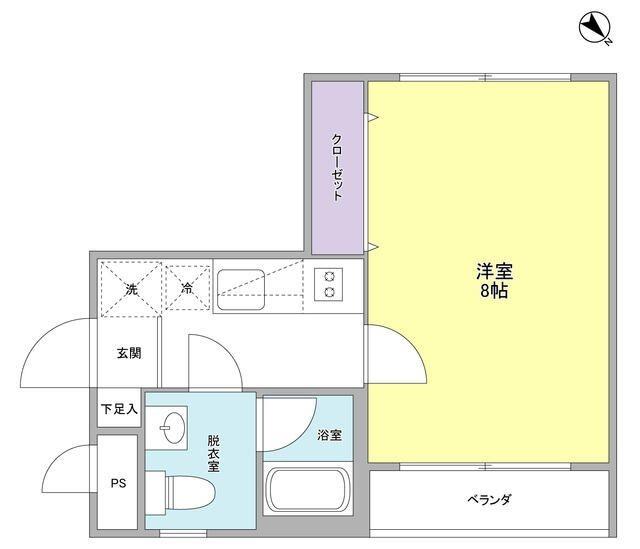 メゾンブランカ(1K/2階)の間取り写真
