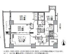 アクティ汐留(3LDK/20階)の間取り写真