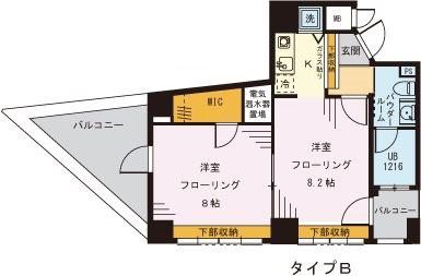 コンフォート東新宿(1LDK/3階)の間取り写真