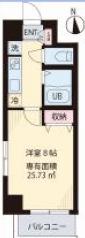 COURT TAKETOKU IV(1K/3階)の間取り写真
