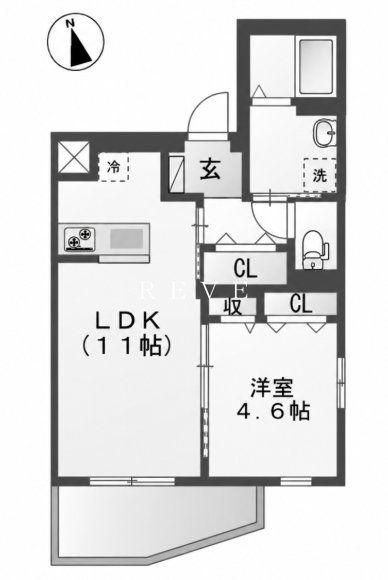 湯島3丁目店舗マンション工事(1LDK/2階)の間取り写真