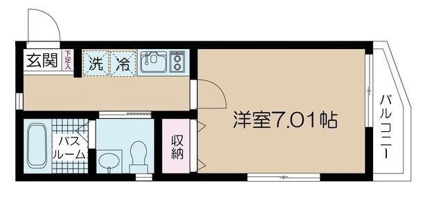 NSGATE亀有(1K/1階)の間取り写真