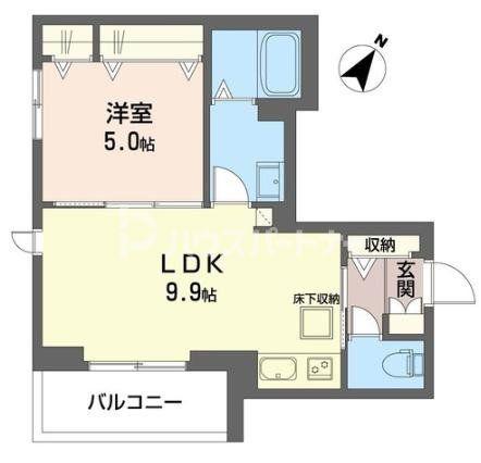 リ・オリエンス(1LDK/1階)の間取り写真