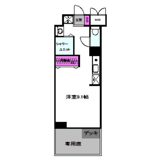 エスティーライフ大阪都島(ワンルーム/1階)の間取り写真
