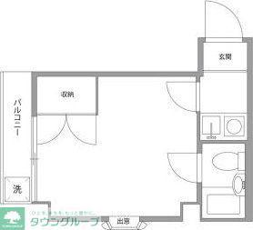 パークシャトー(1K/2階)の間取り写真