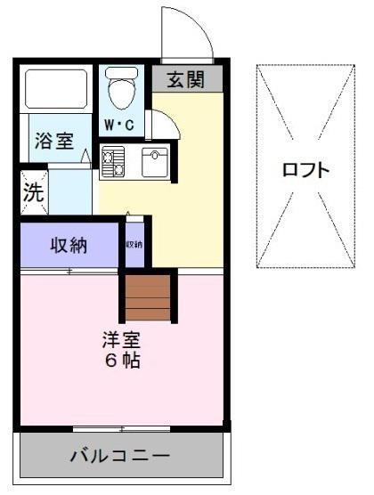 GROWING(1K/1階)の間取り写真