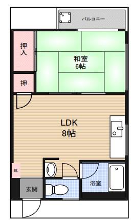 ファースト北小岩(1LDK/3階)の間取り写真