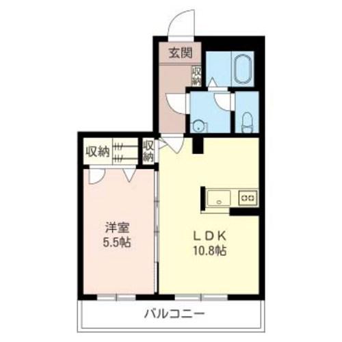LAULEA COURT(1LDK/3階)の間取り写真