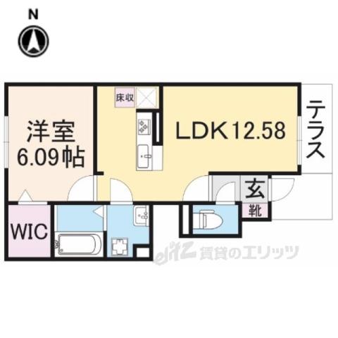 ウインドウ2(1LDK/1階)の間取り写真