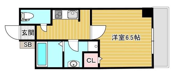 モンテノーム南堀江(1K/8階)の間取り写真