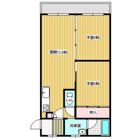 エスティーハイツ(2LDK/3階)の間取り写真