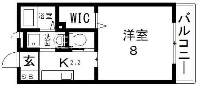 メゾンドマホロバ(1K/2階)の間取り写真