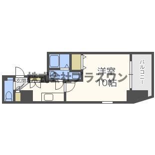 AFFLUENCE難波(1K/6階)の間取り写真
