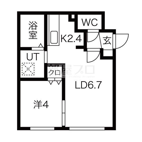 FICO フィーコ(1LDK/1階)の間取り写真