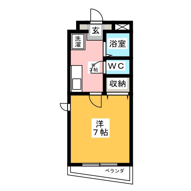 PINES HOUSE(1K/1階)の間取り写真