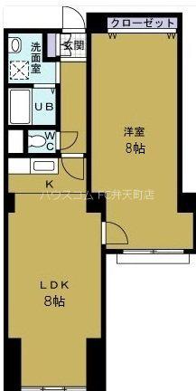 大阪ベイタワーレジデンス(1LDK/29階)の間取り写真