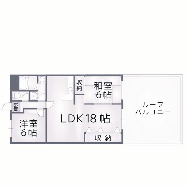 ハイムアゼーリア(2LDK/5階)の間取り写真