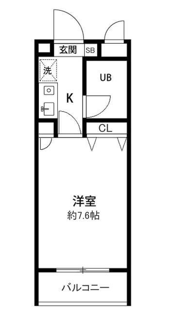 PLENDY戸塚(1K/4階)の間取り写真