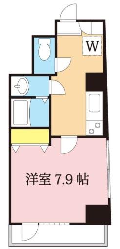 アース向ヶ丘(1K/4階)の間取り写真