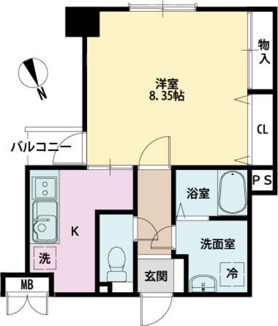POWERHOUSE/大師(1K/6階)の間取り写真
