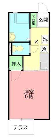 アーバンライフ(1K/1階)の間取り写真