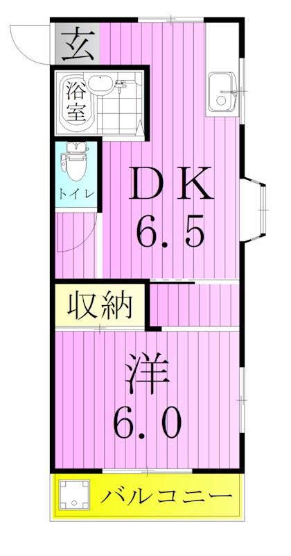 パティーナ八潮(1DK/1階)の間取り写真