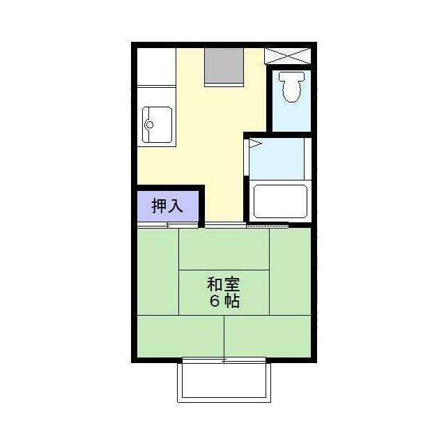 リバーヴィレッチ(1K/1階)の間取り写真
