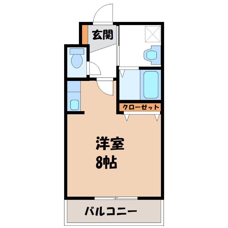 リブリーシャン(ワンルーム/2階)の間取り写真
