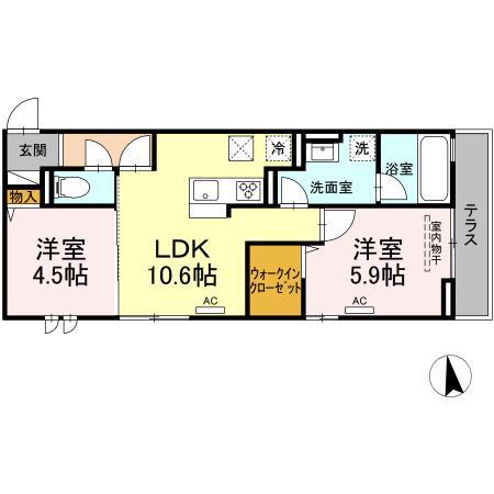 グリーンガーデン(2LDK/3階)の間取り写真