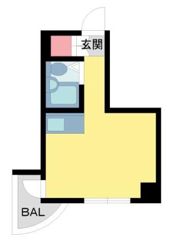 インターフェルティR2甲子園(ワンルーム/4階)の間取り写真