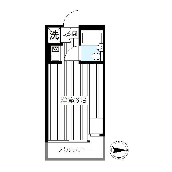 ラヴニール2(ワンルーム/1階)の間取り写真