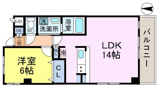 ラフィーネ・S(1LDK/3階)の間取り写真