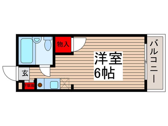 トップヒル・T(ワンルーム/1階)の間取り写真