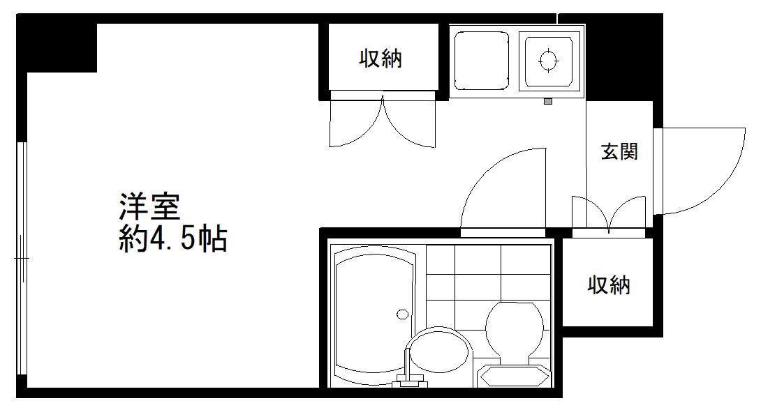 サンハイム田町(ワンルーム/5階)の間取り写真