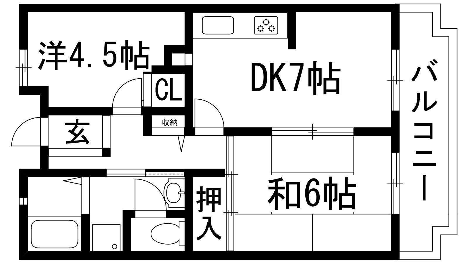 アルビス寺本 9号棟(2DK/2階)の間取り写真