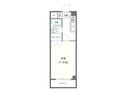 エトワール郡山第2(1K/3階)の間取り写真