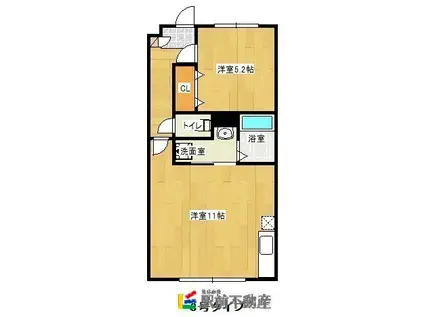 アベニュー209(1LDK/2階)の間取り写真