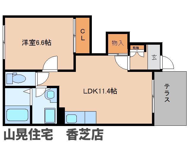 さくらCOURT(1LDK/1階)の間取り写真