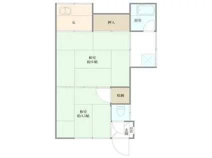 樋口アパート(2K/1階)の間取り写真