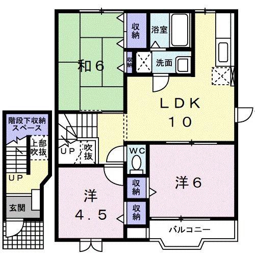 JOLICOURA(3LDK/2階)の間取り写真