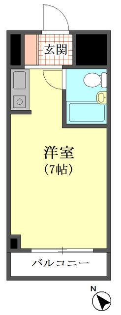 ビッグフォレスト町田(ワンルーム/1階)の間取り写真