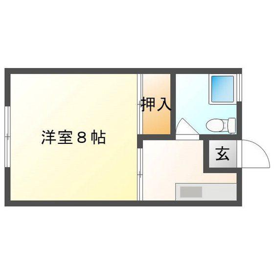 南方スチューデントハイツ(1K/1階)の間取り写真