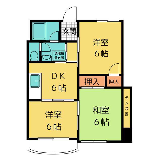 メゾンアルファー(3DK/3階)の間取り写真