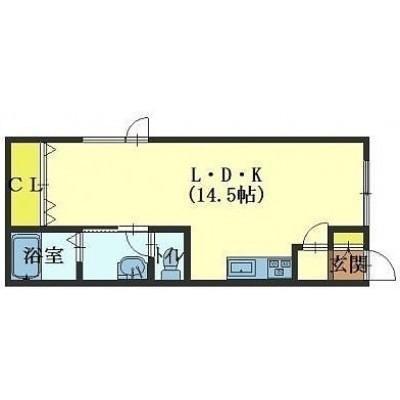メゾンド金堀(ワンルーム/2階)の間取り写真