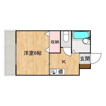 メゾン・ヌーベルアイ(1K/2階)の間取り写真