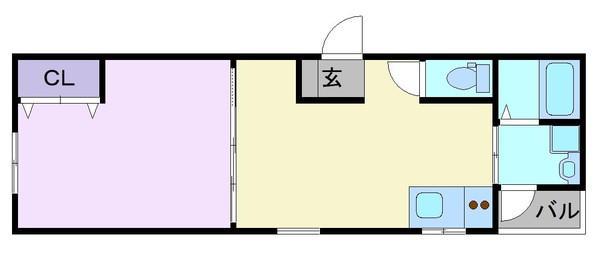 アヴィレックス(1LDK/2階)の間取り写真